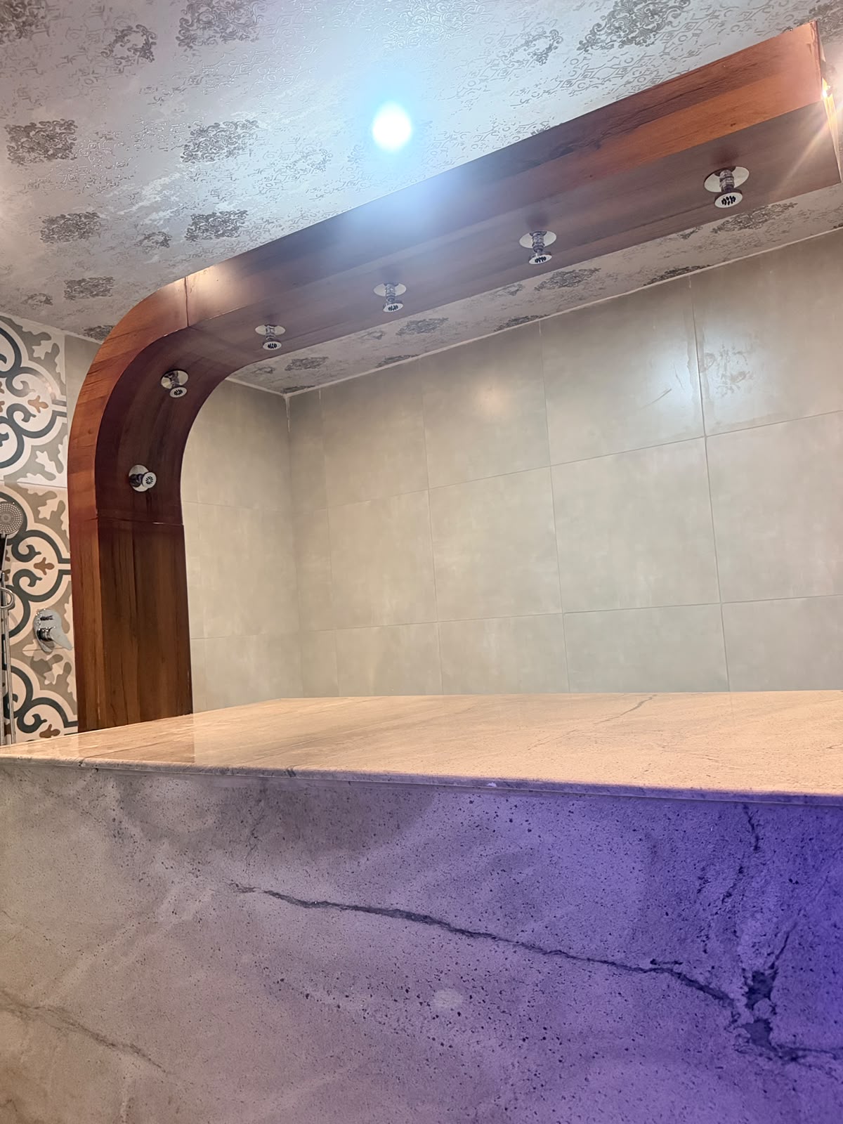 Clean steam room and wet area at KEVA Luxury Spaa, Hennur Main Road, Bangalore